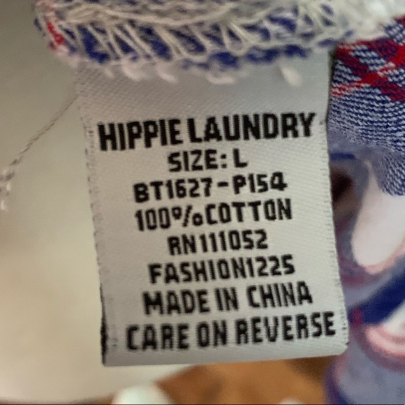 Hippy laundry plaid flannel button down. Size: L - Picture 11 of 12